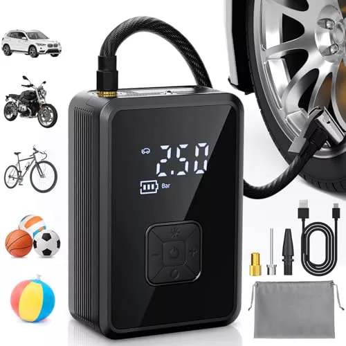 Oasser Compresor Aire Portatil 150PSI Inflador Ruedas Coche Recargable