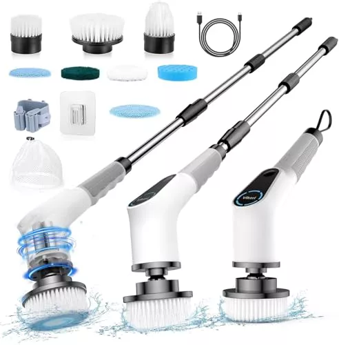 Cepillo Electrico Limpieza Hogar con 8 Cabezales Reemplazables