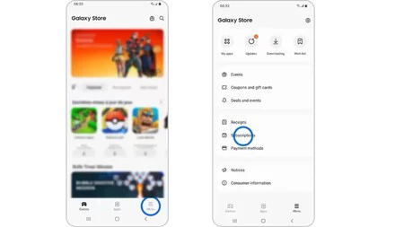 Galaxy ストアのサブスクリプションをキャンセルする