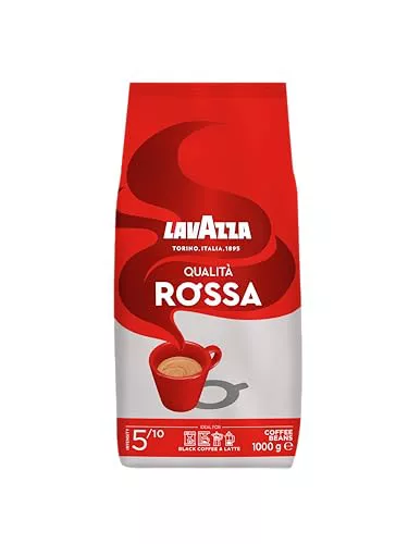 Lavazza, Qualità Rossa, Café en Grano Natural, Ideal para la Máquina de Café Espresso, Paquete de 1 kg
