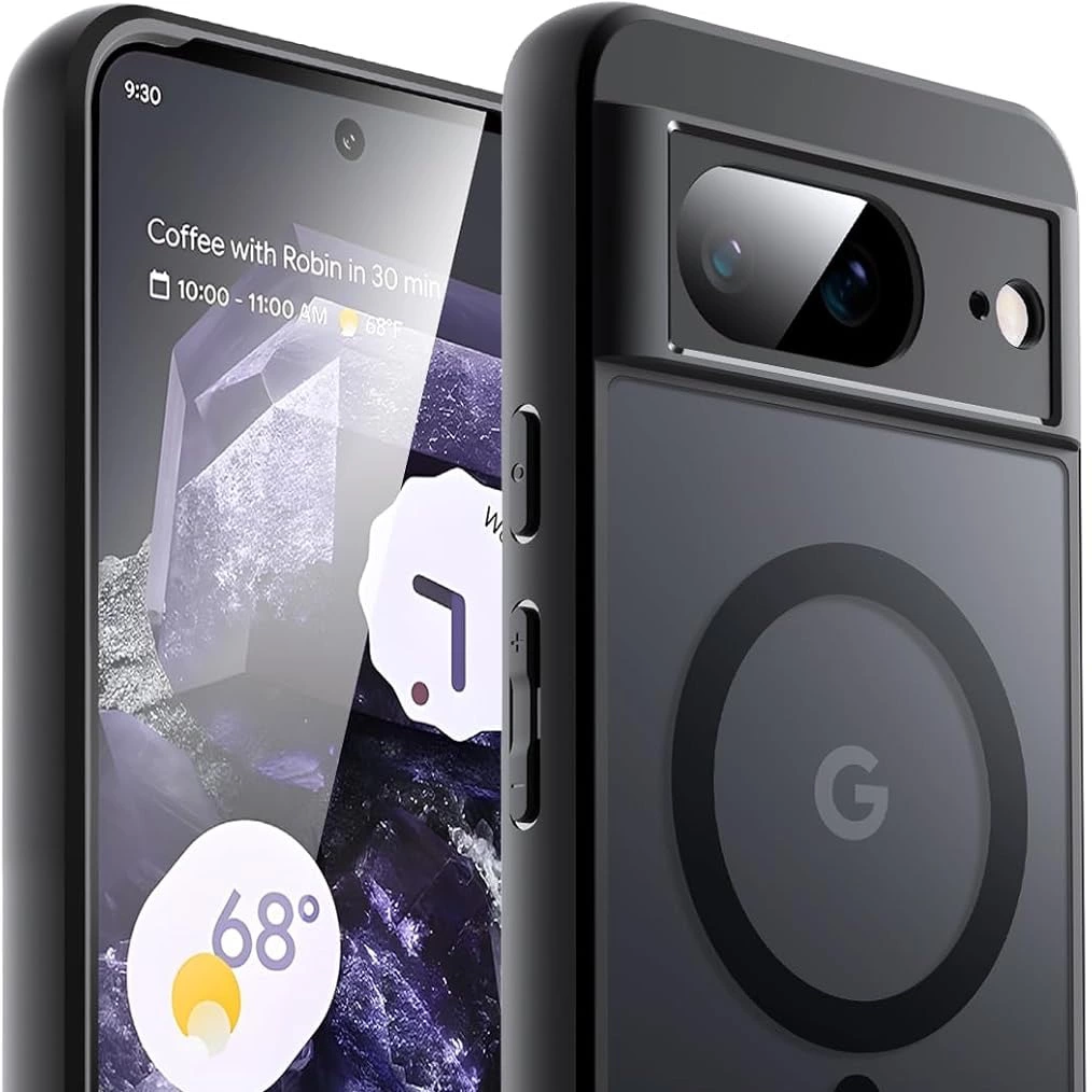 JETech Funda Magnética para Google Pixel 8 6,2 Pulgadas 2023, Compatible con MagSafe, Carcasa Antigolpes Translúcida Mate Respaldo