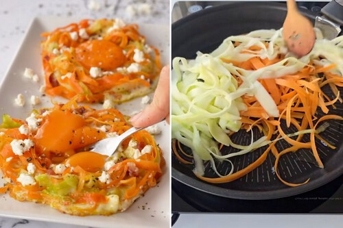 Nidos De Huevo Y Queso Feta Cena Sana Y Rapida