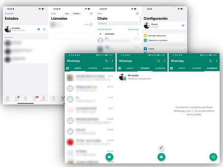 これは、最近まで iOS と Android での WhatsApp の見た目でした (画像: Xataka Móvil の Álvaro García M.)