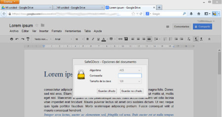 SafeGDocs, extensión para Firefox para dar más seguridad a GDocs