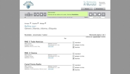 Radiobeta, escucha emisoras tradicionales de radio a través de Internet