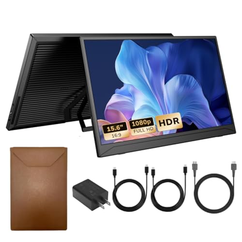 KUNEM Monitor Portátil, 15.6 Pulgadas IPS FHD 1080P 