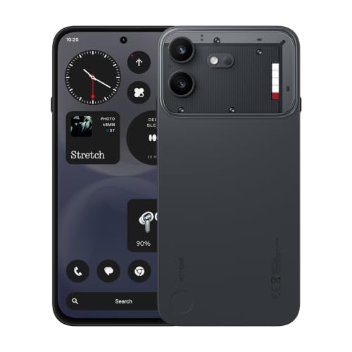 Nothing Phone (4b), Smartphone Android 16 Desbloqueado, Cámara Principal de 50 MP con OIS, Pantalla AMOLED de 6,67" y 120 Hz, Batería de 5200 mAh con Carga rápida de 33 W, Glyph Bar