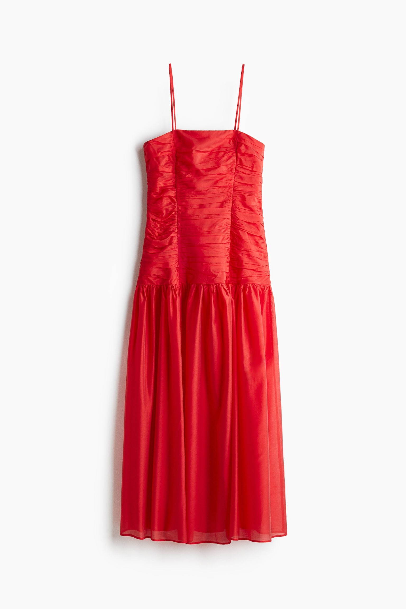 Vestido con cuerpo plisado