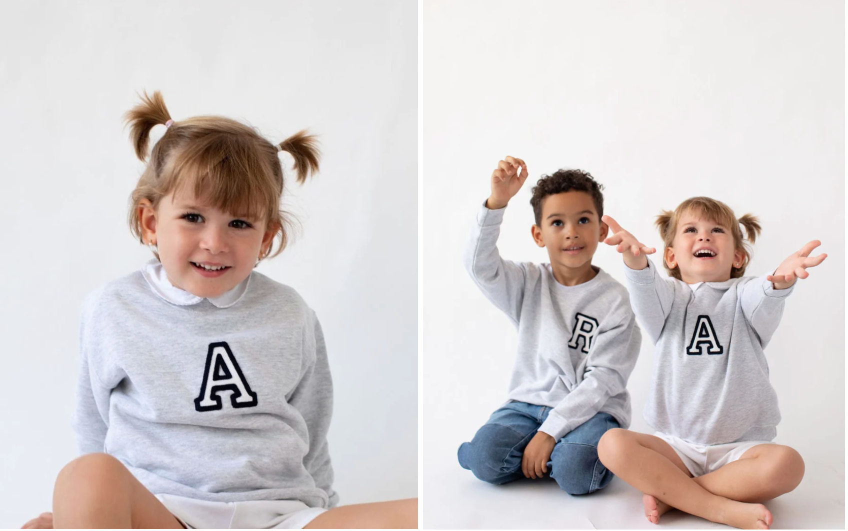 Sudadera de niño con inicial