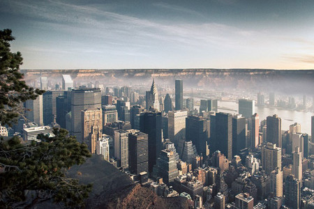 Mezclando Nueva York con El Cañon del Colorado: Espectaculares montajes de Gus Petro