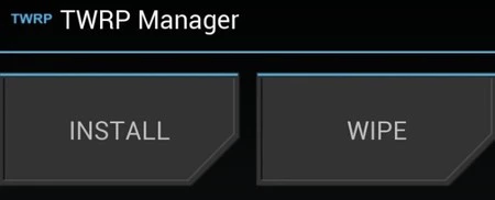 最初にワイプして工場出荷時設定にリセットします。次に、ROMをインストールします。