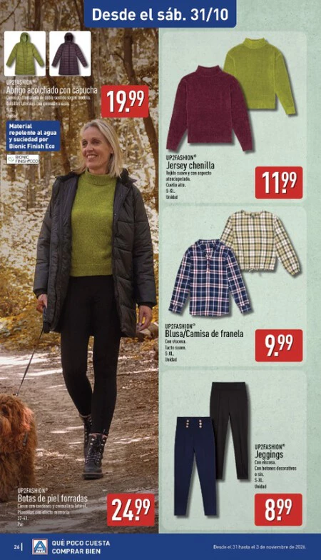 Abrigo Acolchado Folleto Aldi
