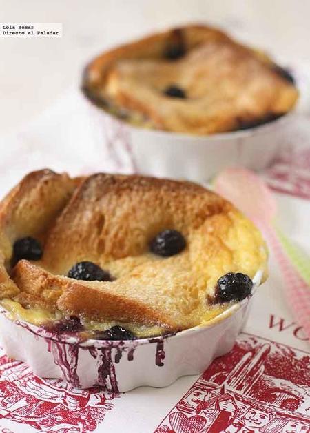 Púdines de brioche con lemon curd. Receta