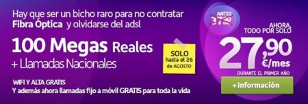 ONO vuelve a simplificar su oferta de Banda Ancha fija y promociona los 100 Mbps