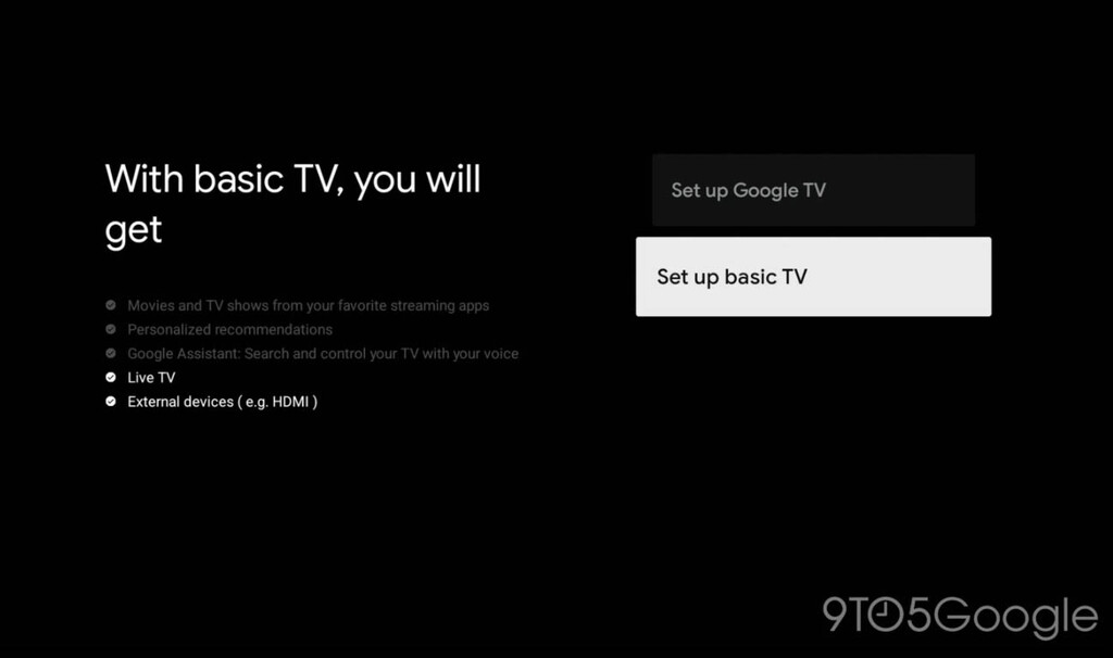 Google TV permitirá elegir el modo Basic TV al configurar el televisor para que nuestras teles vuelvan a ser 
