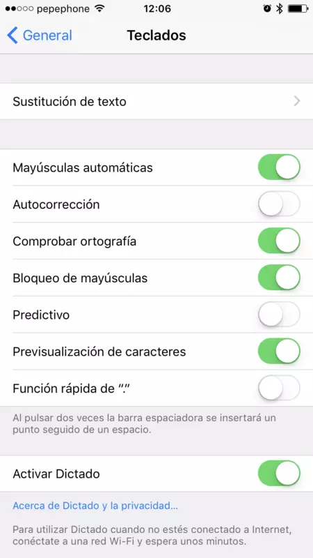 Desactivar Autocorrector Iphone