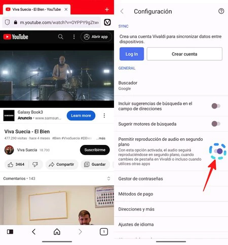 この機能を有効にするには、Vivaldi 設定を入力する必要があります