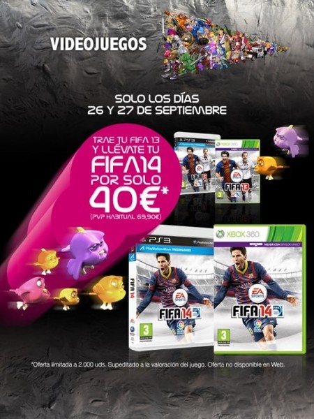 El Corte Inglés y su "Cambiazo", llévales el FIFA 13 y tendrás el FIFA 14 por ¡40 euros!