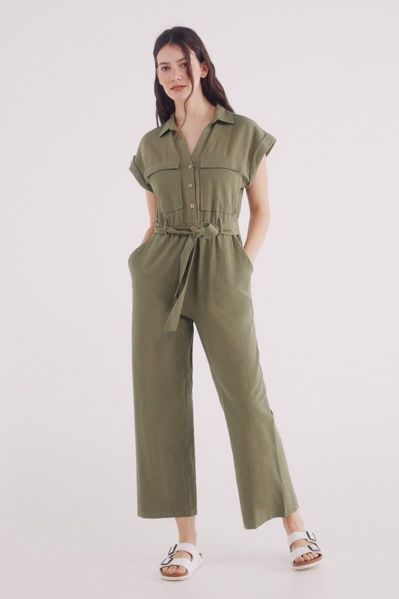 Mono camisero de lino 