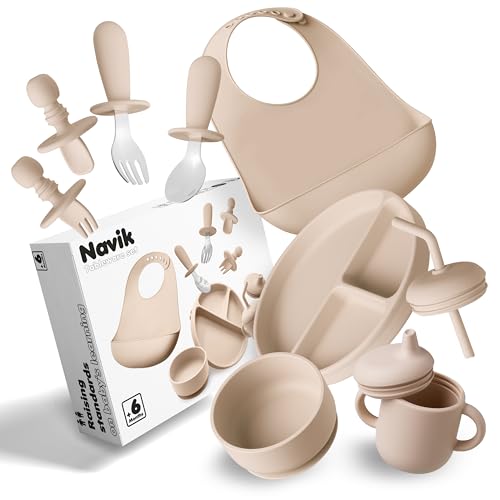 Navik | Set vajilla bebe de silicona - 10 piezas
