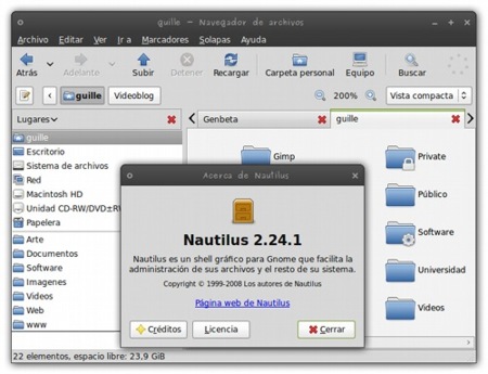 6 detalles que me encantan del nuevo Nautilus en Gnome 2.24