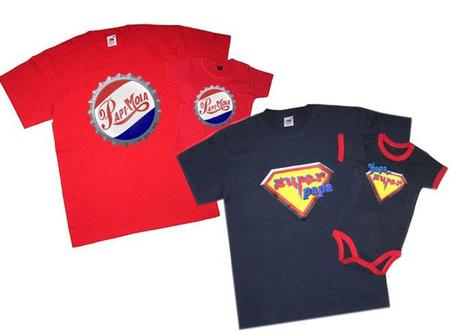Set de camisetas a juego con el bebé para regalar el Día del Padre
