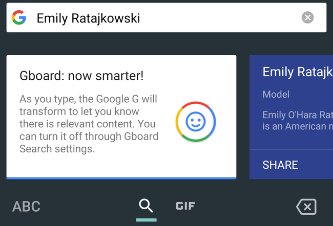 Gboard Smarter Search