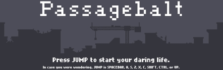 'Passagebalt', juego gratuito resultante de mezclar 'Passage' con 'Canabalt'
