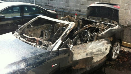 Audi S5 Cabrio incendio