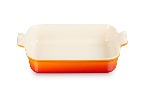 Le Creuset Bandeja rectangular Heritage de cerámica de gres