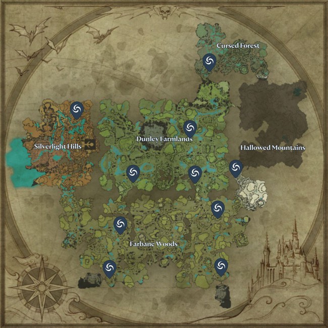 Guía de V Rising: mapa con todos los recursos, jefes y secretos del juego