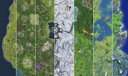 Así ha sido la evolución del mapa de Fortnite desde su primera versión
