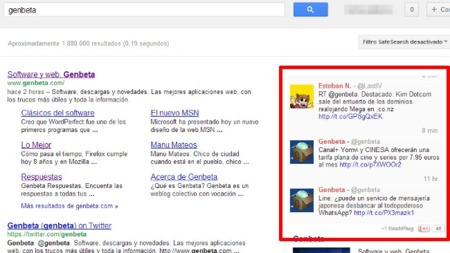 Añade en Chrome los resultados de Twitter en tiempo real junto a los de Google con HashPlug