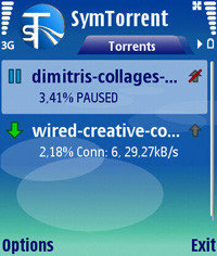 SymTorrent: cliente BitTorrent para Symbian