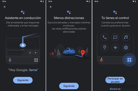 Modo Conducción Asistente Google