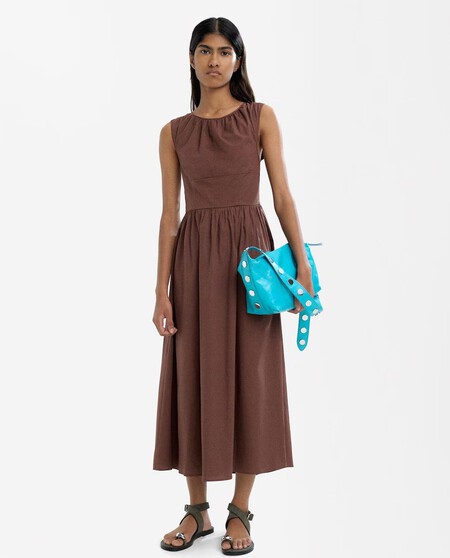 Vestido Marron Largo Verano