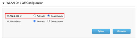 Desactivar la red WiFi