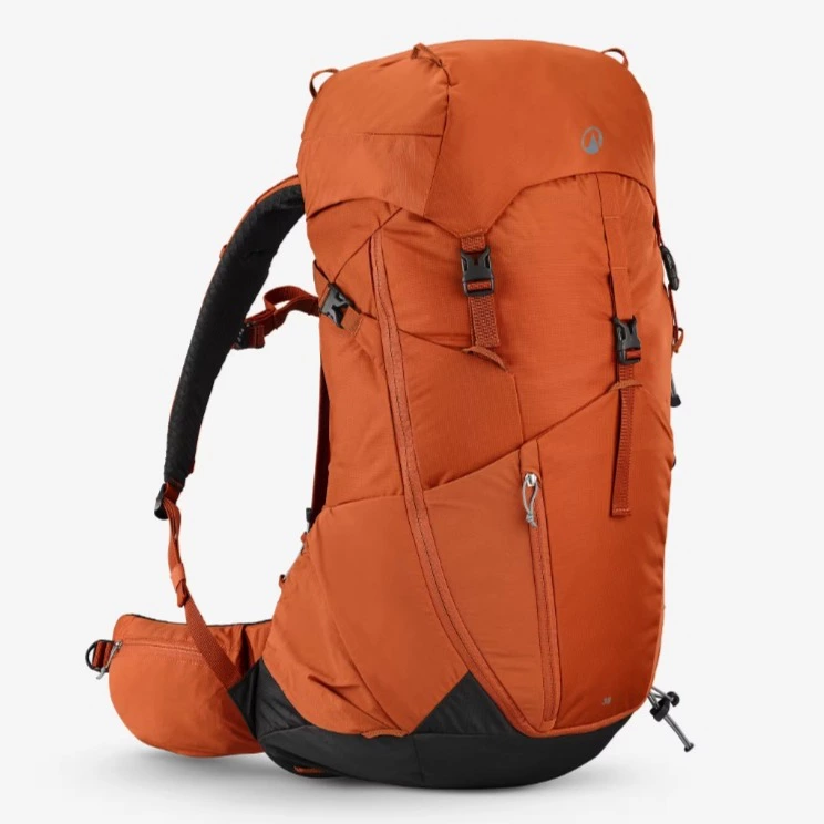 Mochila de montaña y senderismo 38L Quechua MH500 naranja cobrizo