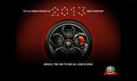 Alfa Romeo felicita 2013 con un avance del próximo 4C 