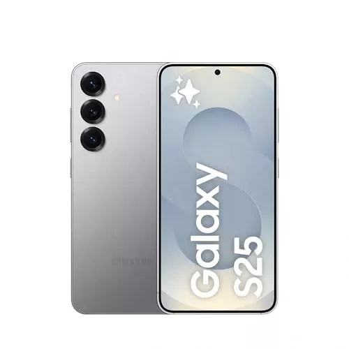 Samsung Galaxy S25 128GB Teléfono Móvil con IA, Galaxy AI, 12GB RAM, Cámara 50MP, Dual SIM, IP68, Garantía del Fabricante 3 Años + 1 Año Extra, Color Gris (Versión Española)
