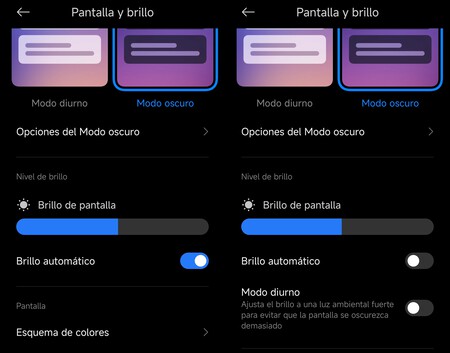 Brillo Pantalla Xiaomi