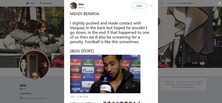 Cazadores de fakes: Ni Benatia reconoció el penalti al Real Madrid ni el vídeo es del partido de anoche