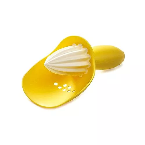 Joseph Joseph Catcher Exprimidor Manual para Limones y Cítricos con Recipiente para Semillas, Amarillo