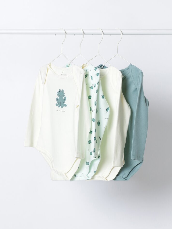 PACK DE 4 BODIES COMBINADOS LISOS Y ESTAMPADOS
