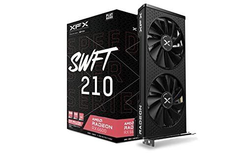 XFX Speedster SWFT 210 Radeon RX 6600 Core Gaming Tarjeta gráfica con 8GB GDDR6 HDMI 3xDP, AMD RDNA™ 2 (RX-66XL8LFDQ)
