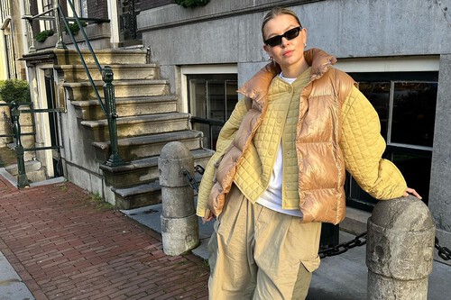 Chaqueta Acolchada Bonita Elegante Otono Oficina Invierno Entretiempo