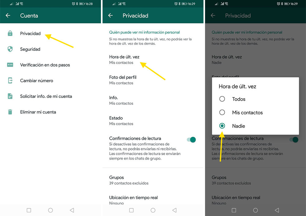 Cómo no aparecer en línea en WhatsApp Cómo no aparecer en línea en WhatsApp