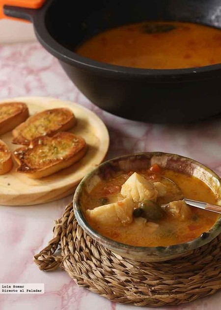 Receta de burrida ligure: sopa de pescado italiana