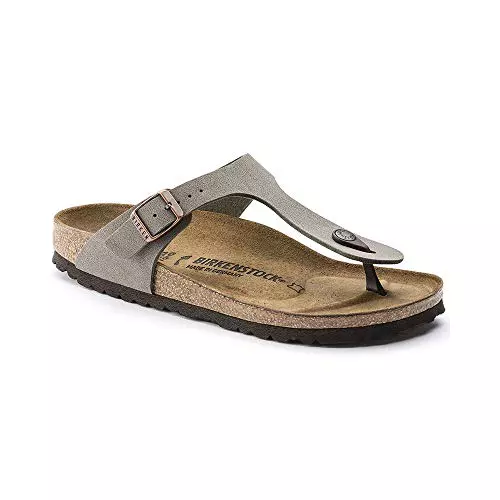Birkenstock Gizeh, Zapatillas de estar por casa con talón abierto Unisex adulto, Gris (Stone), 38 EU