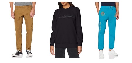 Chollos en tallas sueltas de pantalones, camisetas y sudaderas de marcas como Napapijri, Geographical Norway o The North Face en Amazon